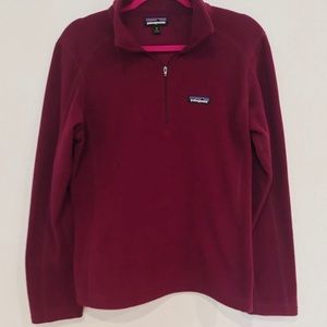 Maroon Patagonia fleece quarter zip